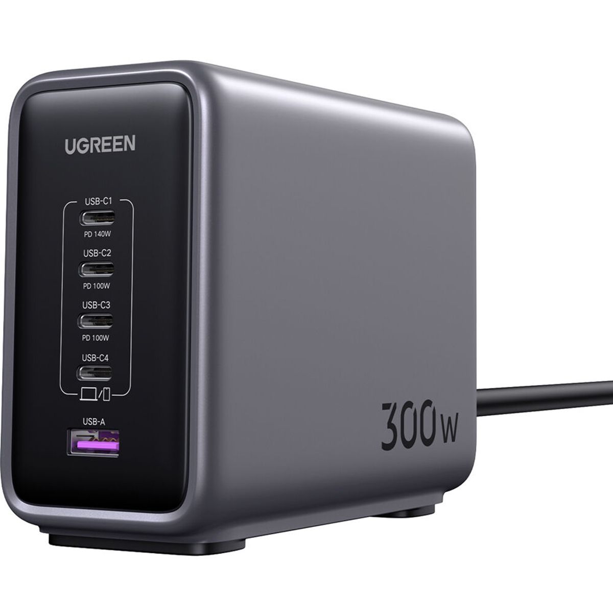 UGREEN - Cargador UGREEN Nexode 300W 5-Port GaN USB-C/USB-A PD 3.1 CD333 90872B