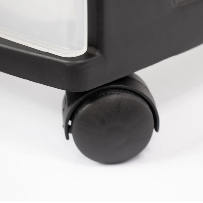 QRUBBER - Cajonera Modular Modelo Eclypse 4 Niveles Color Blanco/Negro - MQ