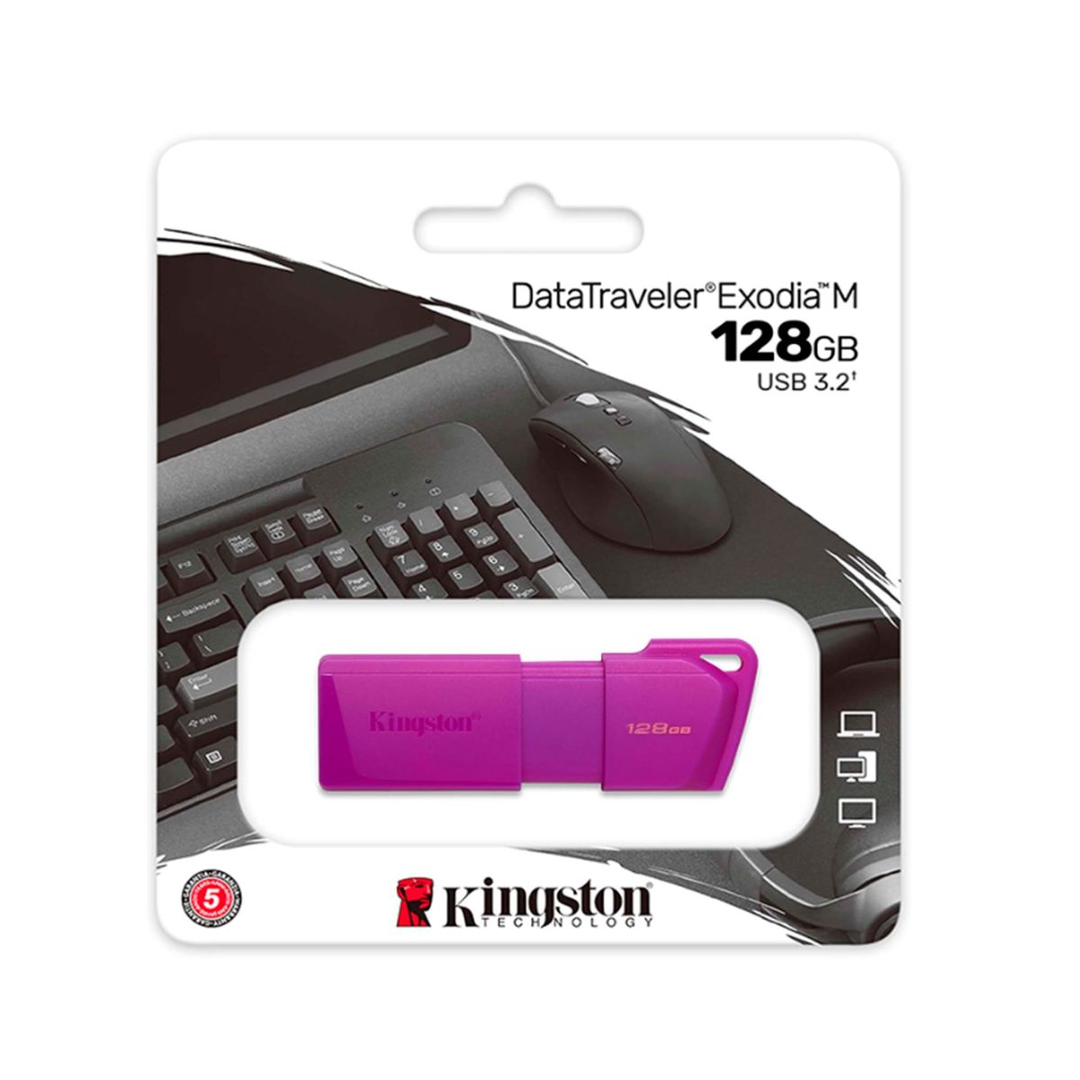 KINGSTON - UNIDAD FLASH KINGSTON DATATRAVELER EXODIA M 128GB P/N: KC-U2L128-7LP