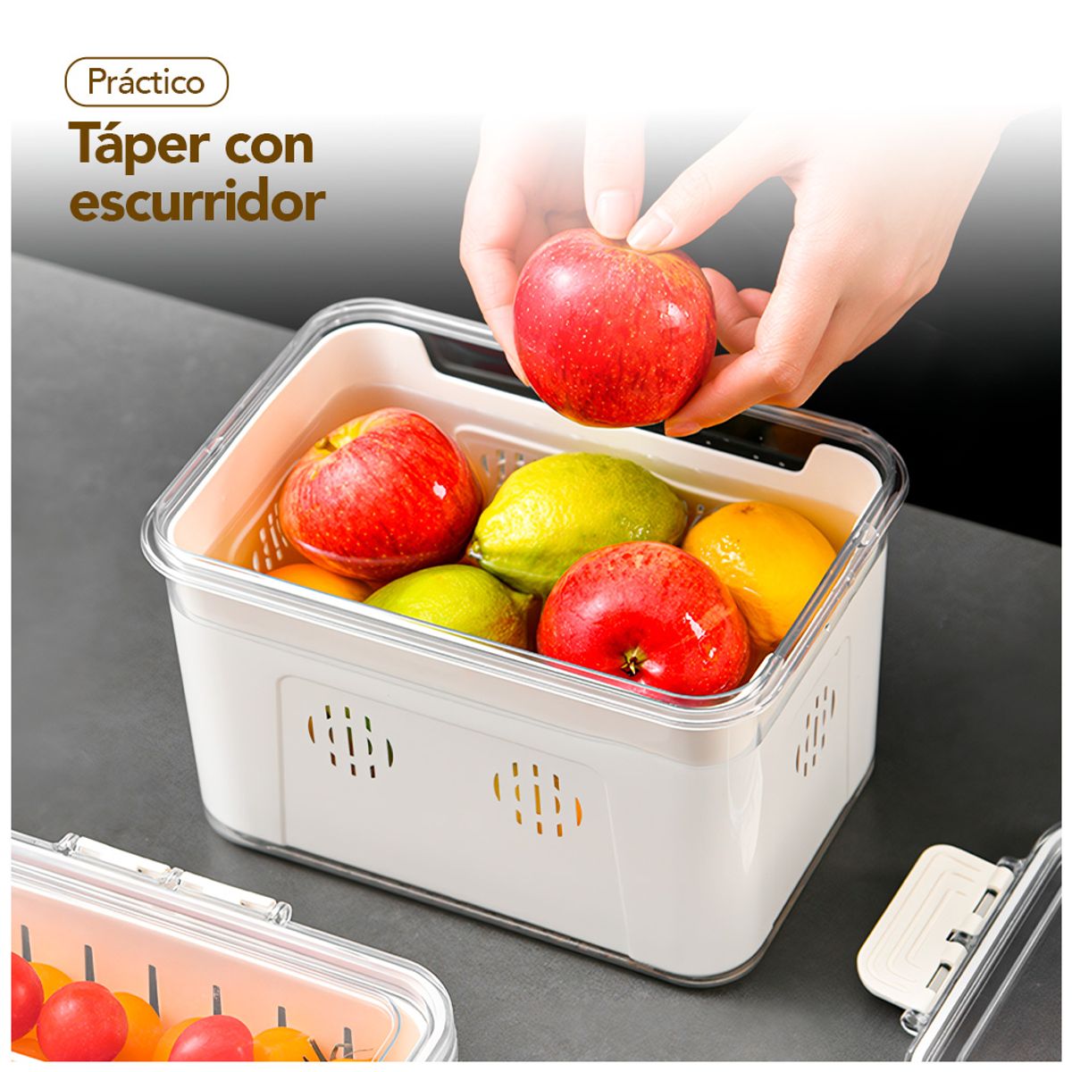 KELLER - Táper Contenedor Hermético con Escurridor TM9