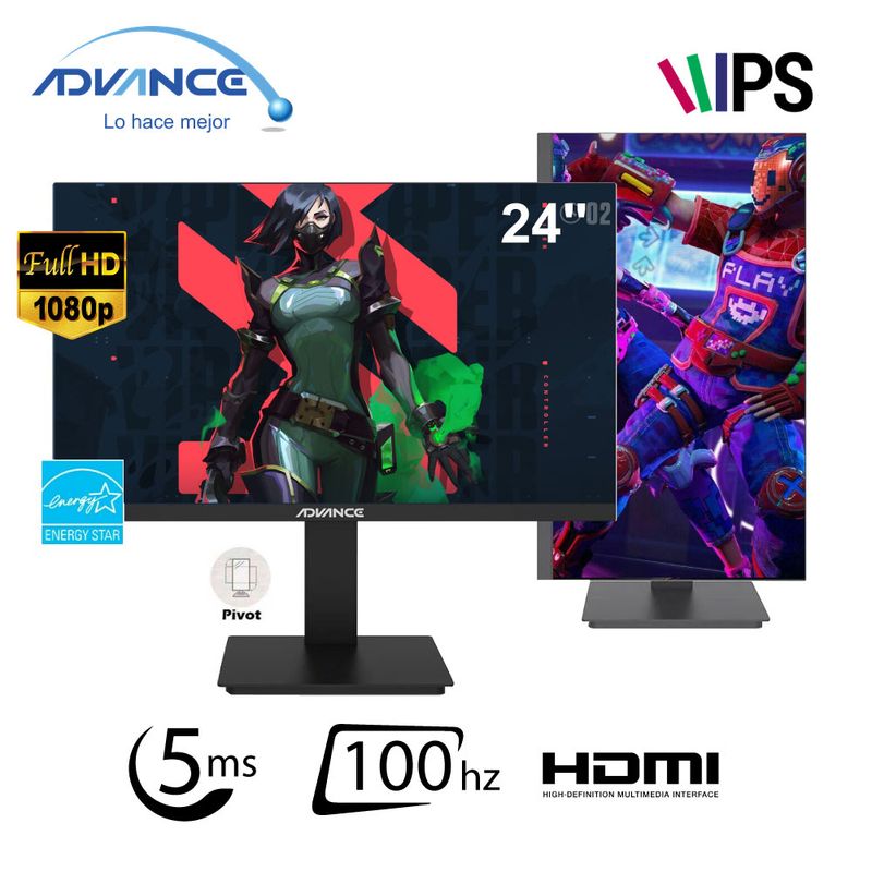 ADVANCE - Monitor flat Advance Pivot ADV-2450S 238 IPS 1920x1080 FHD HDMI