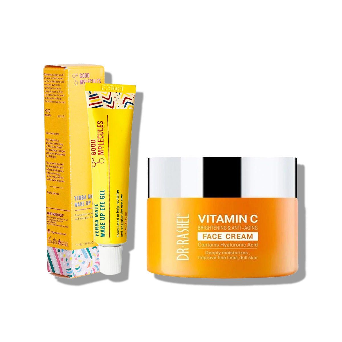 GOOD MOLECULES - Contorno De Ojos Yerba Mate Wake 15ml-Crema facial con vitamina C - Dr Rashel 50g