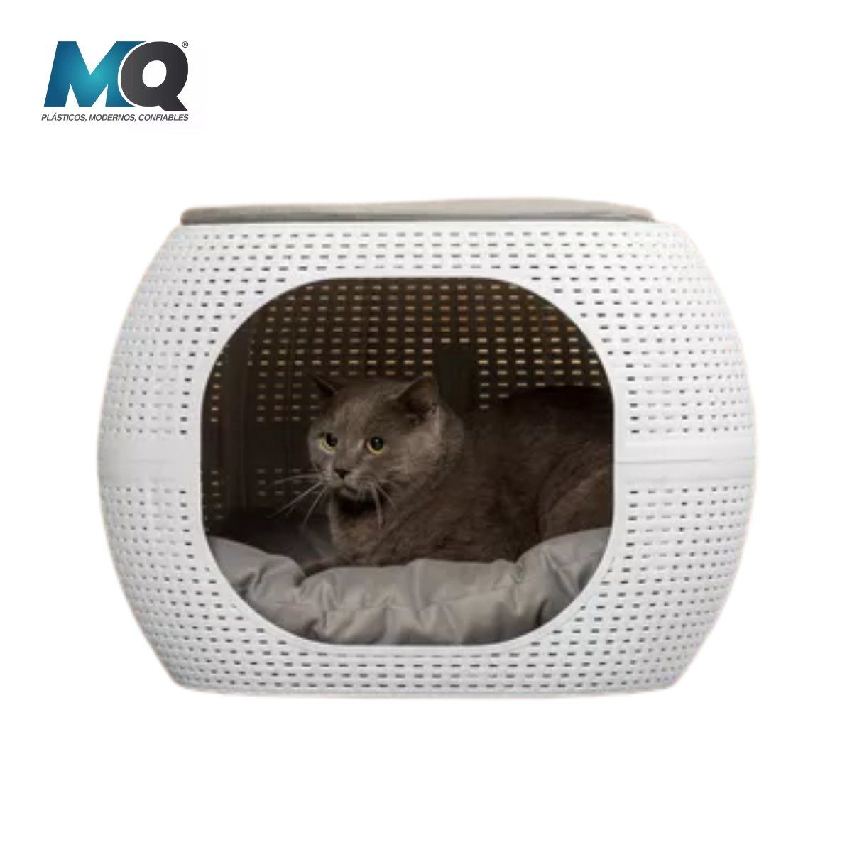 QRUBBER - Cama Para Mascota Color Blanco  MQ