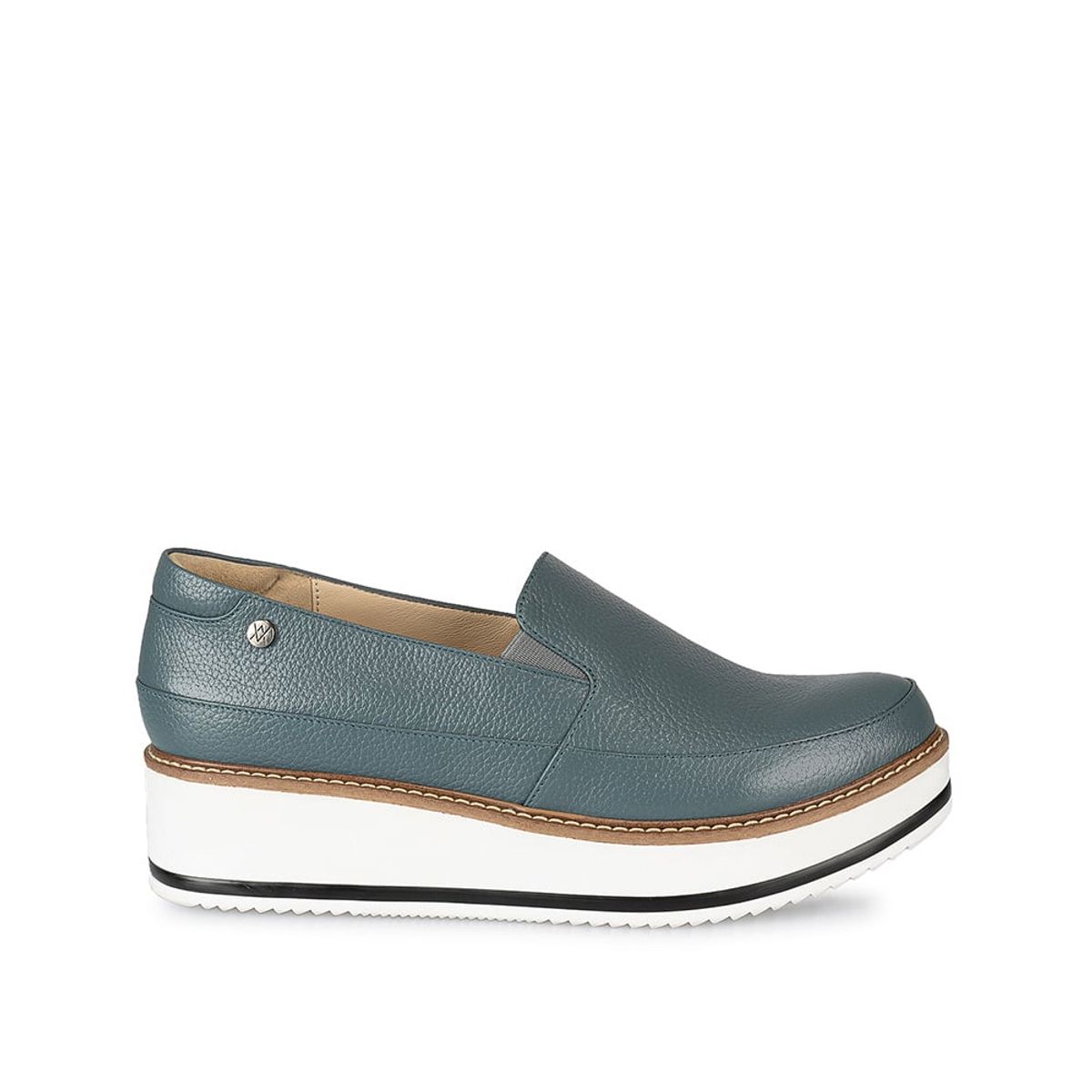 VIALE - Zapato Slip On Casual TATI-2432 Acero Viale Cuero