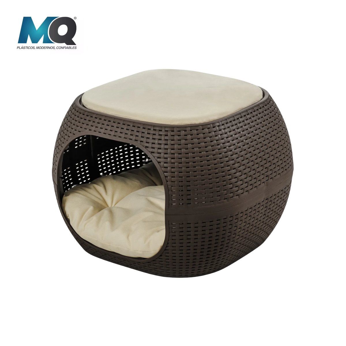 QRUBBER - Cama Para Mascota Color Mocca  MQ