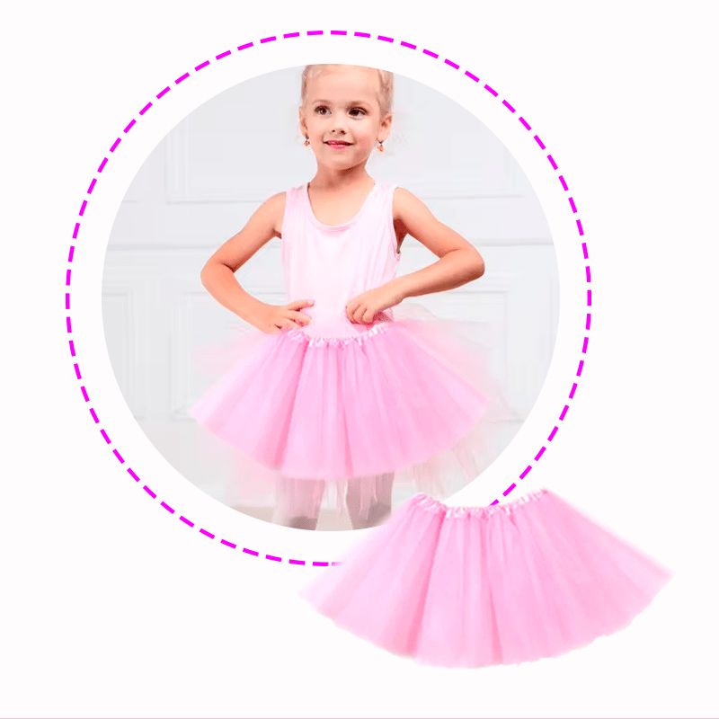 GENERICO - Falda Tutu Rosado Niñas de 3 a 8 años aprox (UND)