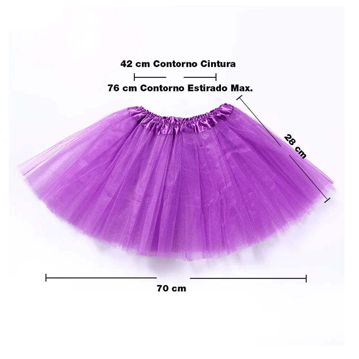 GENERICO - Falda Tutu Morado Niñas de 3 a 8 años aprox (UND)