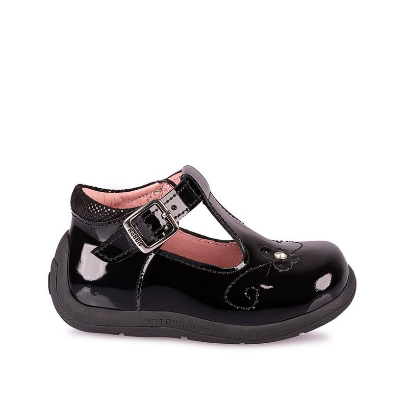 RABBIT - Zapato Maryjane Vestir JEFERS-014 Negro Rabbit Cuero