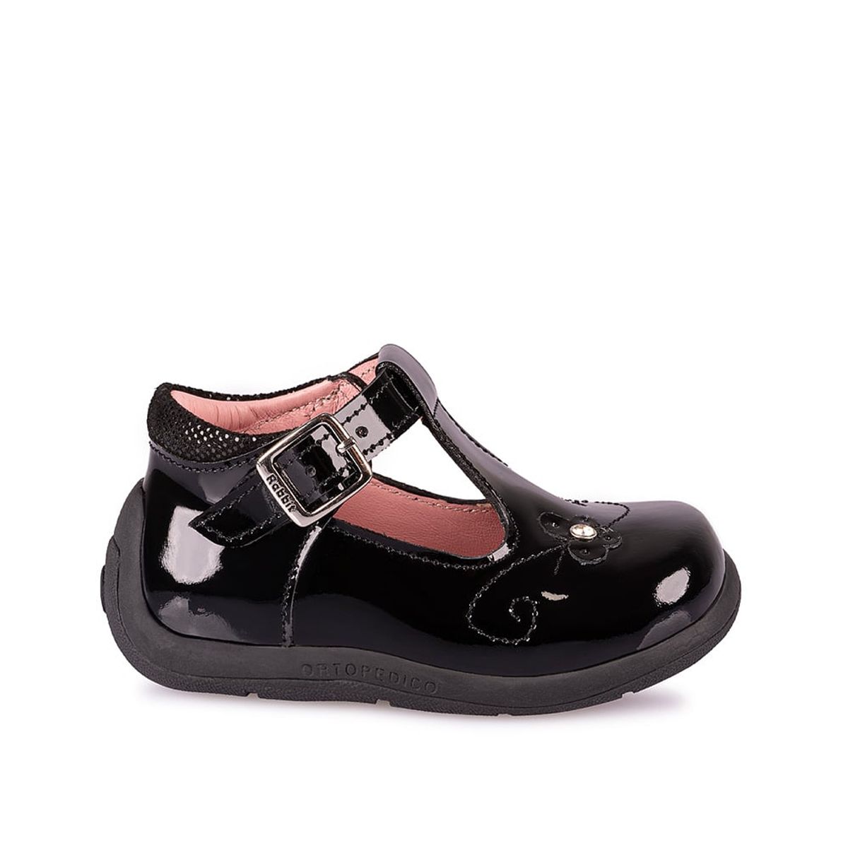 RABBIT - Zapato Maryjane Vestir JEFERS-014 Negro Rabbit Cuero