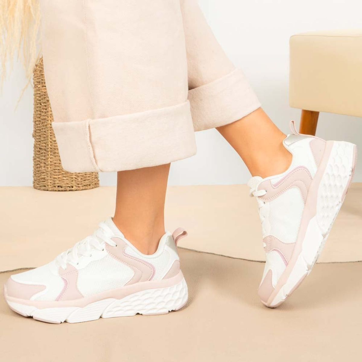 VIALE - Zapatilla  Casual ZUN-2401 Rosad/Bb Routt