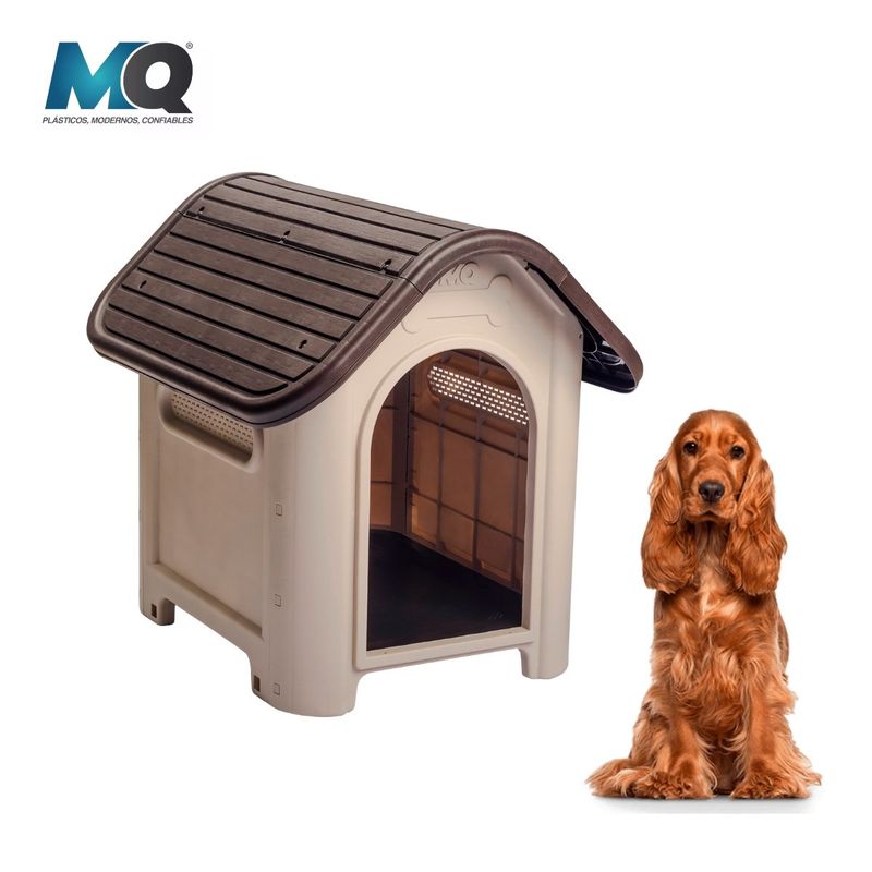 QRUBBER - Casa Para Mascota PequeñaMediana Color Café Oscuro  MQ