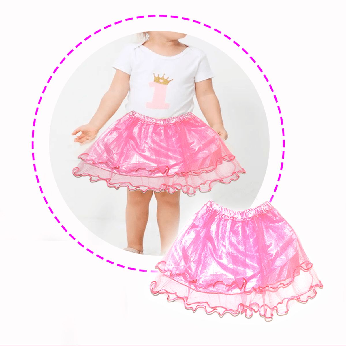 GENERICO - Falda Tutu ROSADO Niñas de 2 a 6 años aprox (UND)