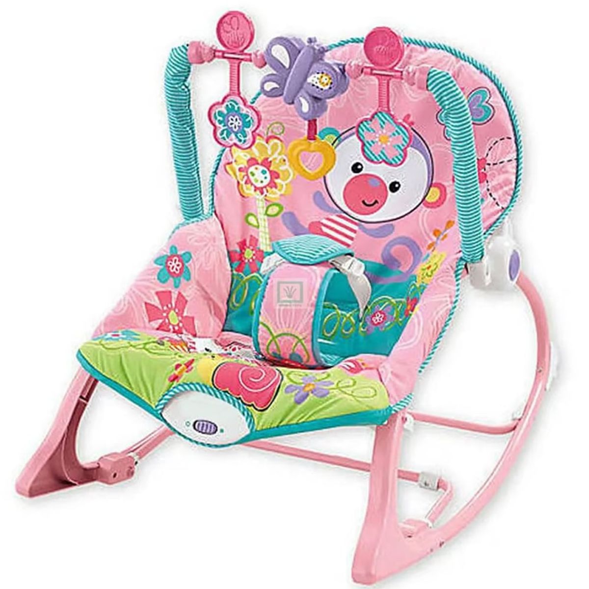 GENERICO - Silla Mecedora Vibradora Musical Monkey Pink