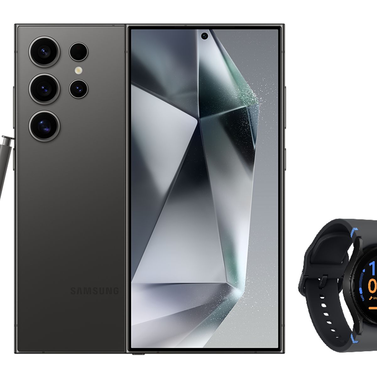 SAMSUNG - Celular Samsung Galaxy S24 Ultra 1TB Titanium Black + Watch FE Black