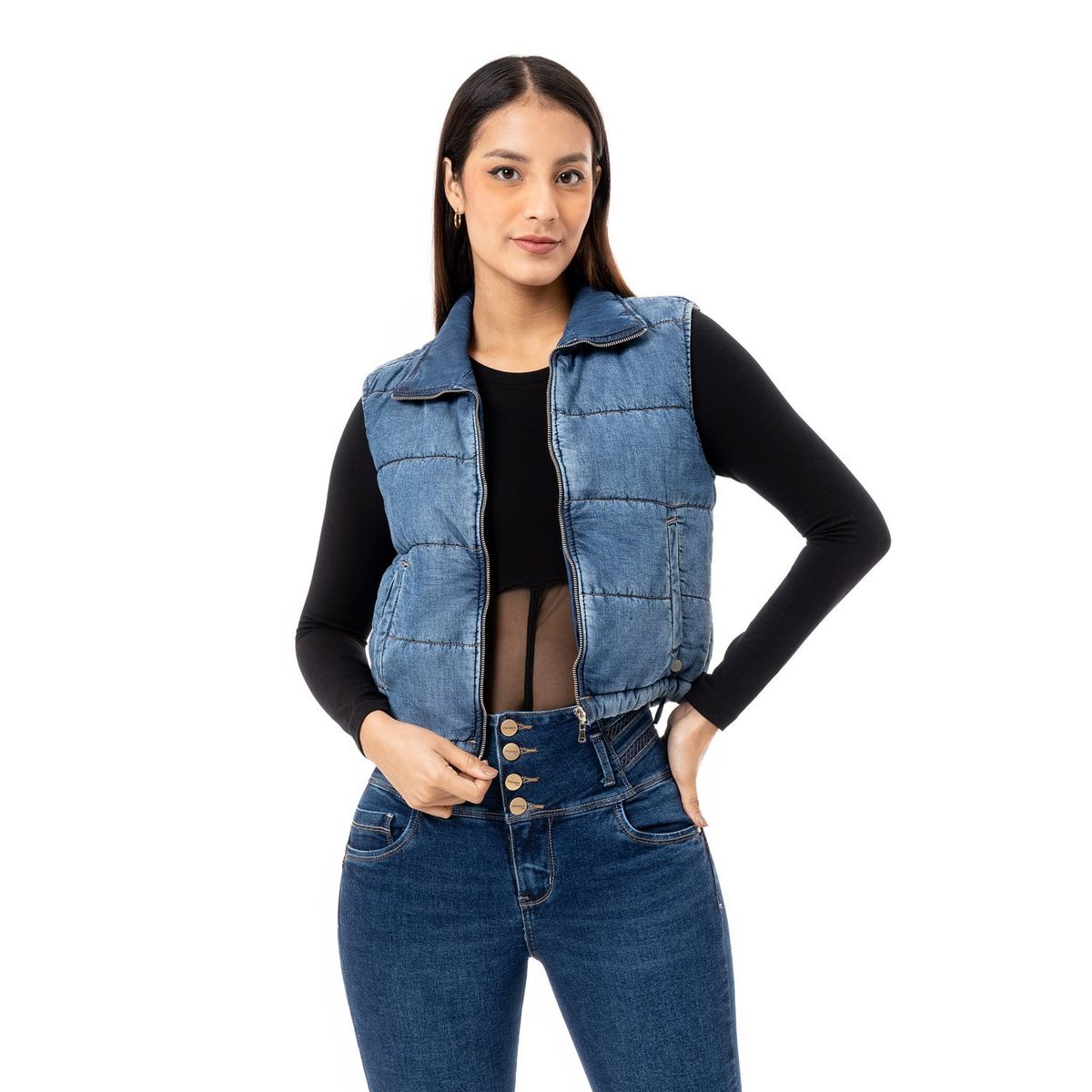 PIONIER - Chaleco Denim Mujer Maelyh Pionier
