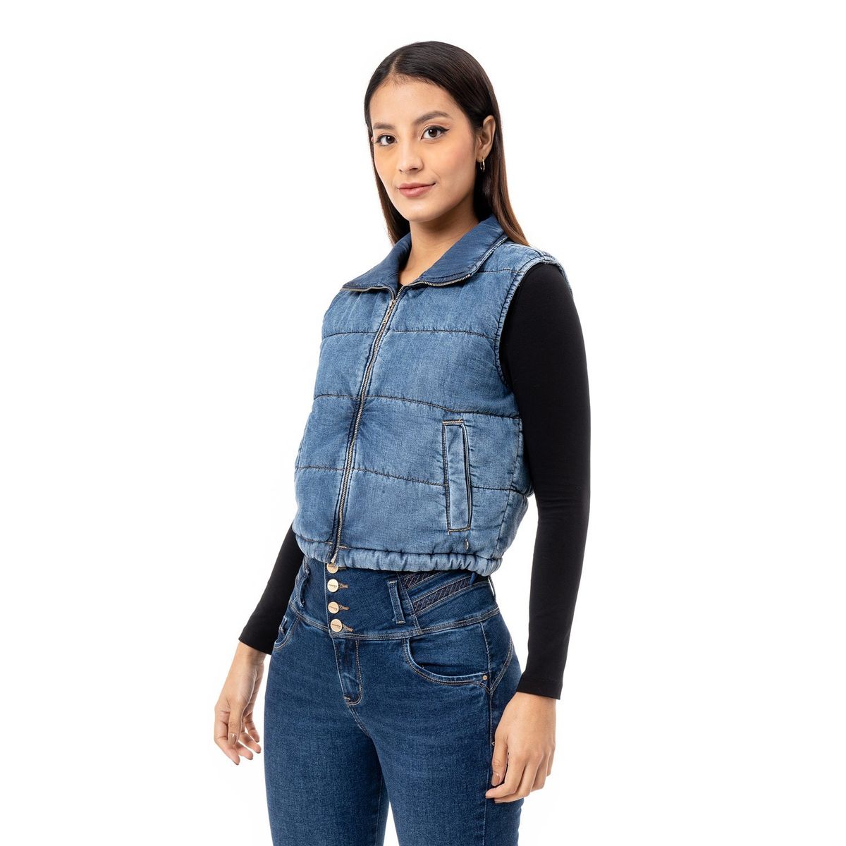 PIONIER - Chaleco Denim Mujer Maelyh Pionier