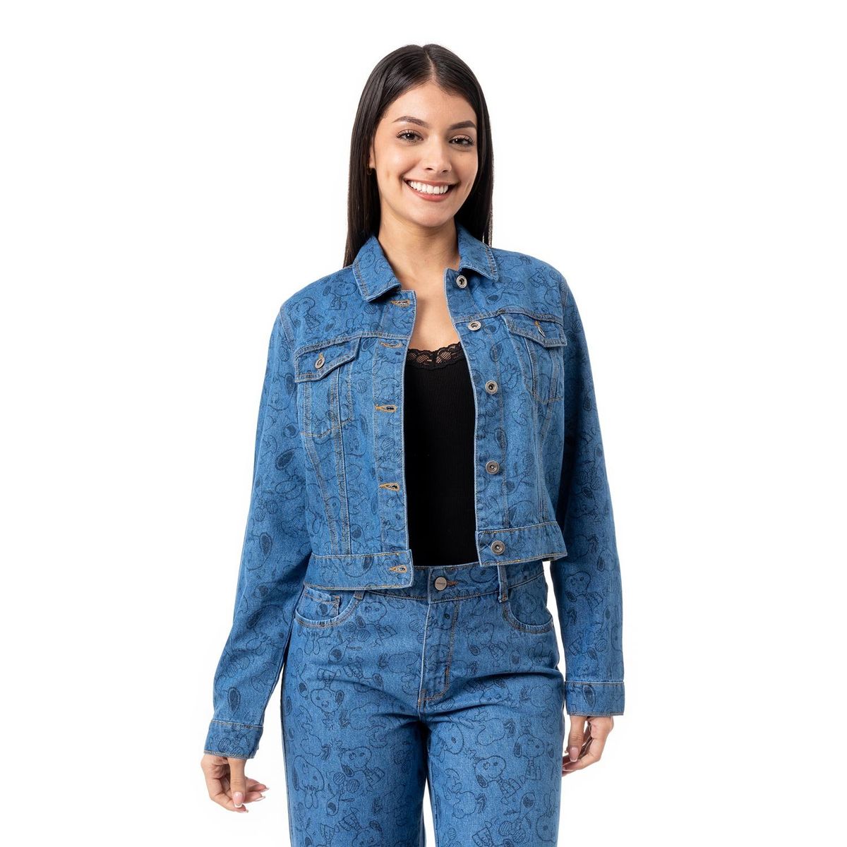 PIONIER - Casaca Denim Mujer Anita-Snoopy Pionier
