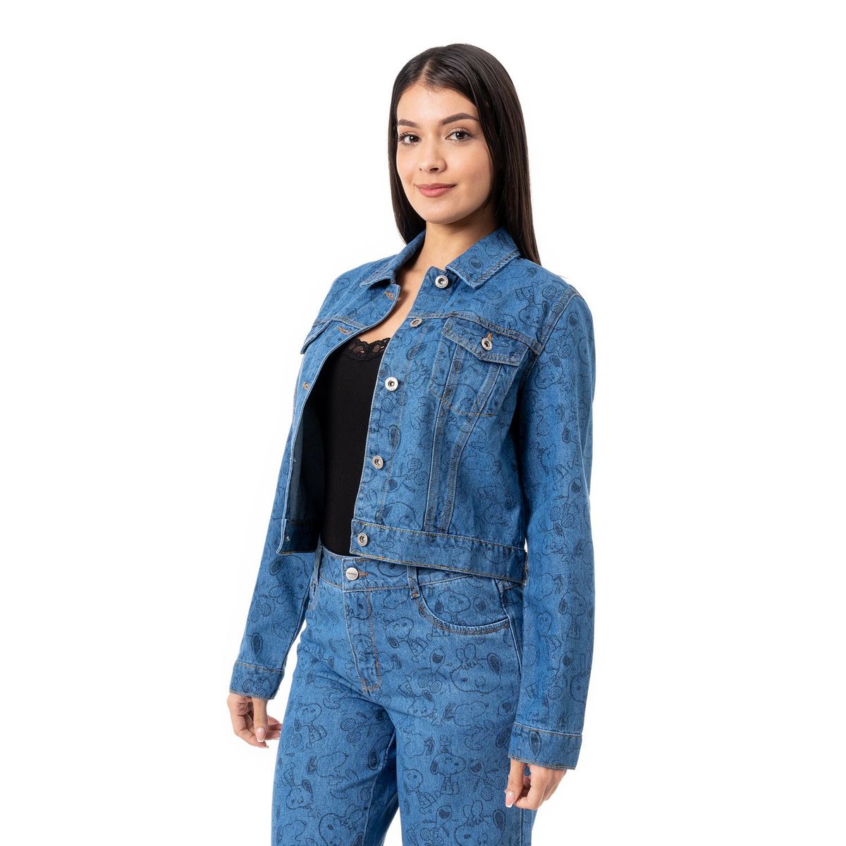PIONIER - Casaca Denim Mujer Anita-Snoopy Pionier
