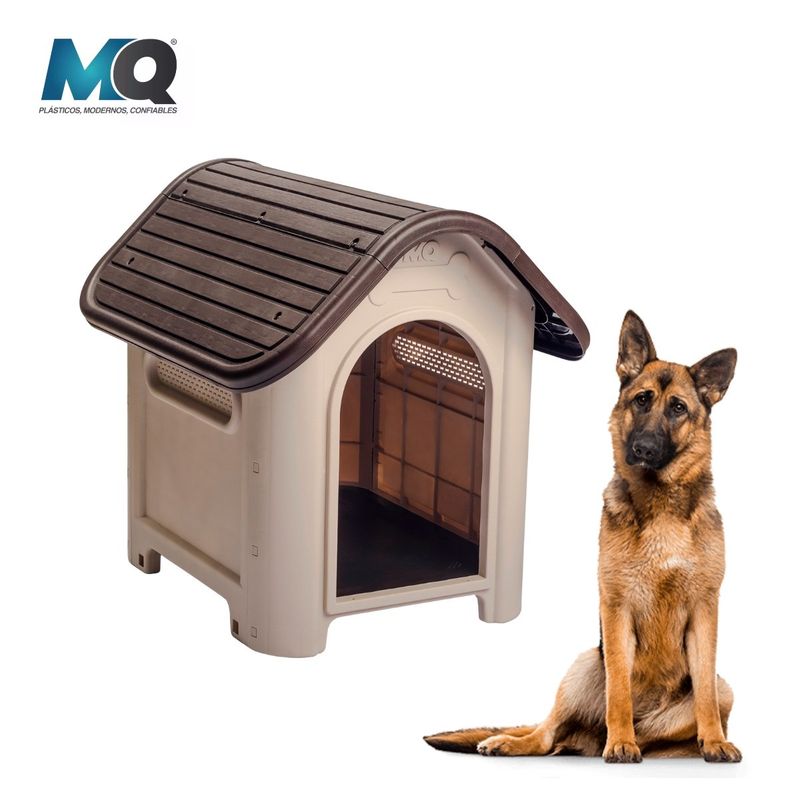 QRUBBER - Casa Para Mascota Grande Color Café Oscuro  MQ