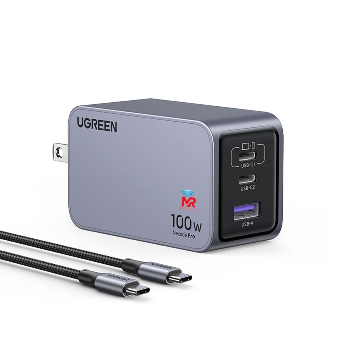 UGREEN - Ugreen Cargador 100w 2usb-c 1usb Gan +cable C Para Mac 25873