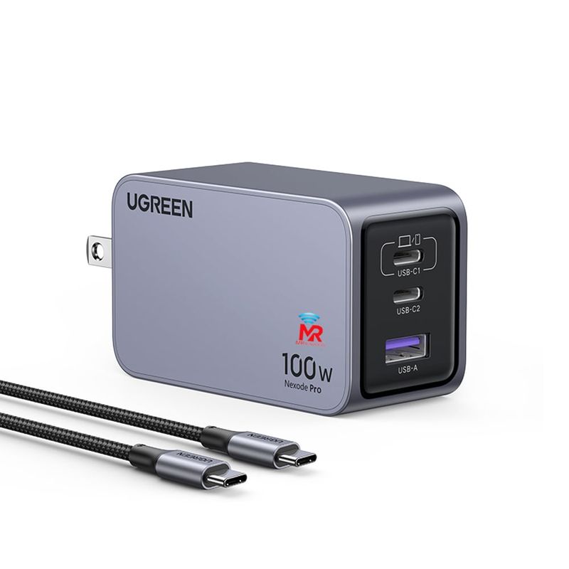 UGREEN - Ugreen Cargador 100w 2usb-c 1usb Gan +cable C Para Mac 25873