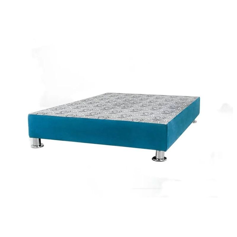 MUEBLES MACRUMO - Box Tarima reforzado y acolchado 1.5 Plazas - Turquesa / Inc Almohada