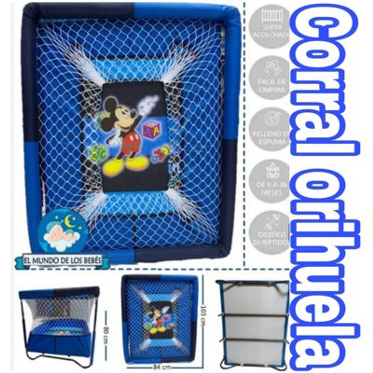 GENERICO - Corral para Bebes Acolchado y Reforzado ORIHUELA