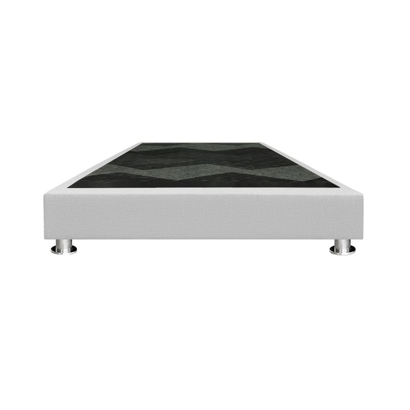 MUEBLES MACRUMO - Box Tarima reforzado y acolchado 1.5 Plazas + Almohada - Gris Claro