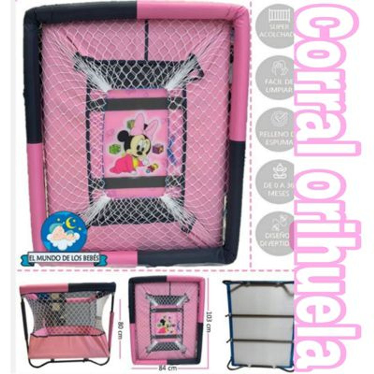 GENERICO - Corral para Bebes Acolchado y Reforzado ORIHUELA