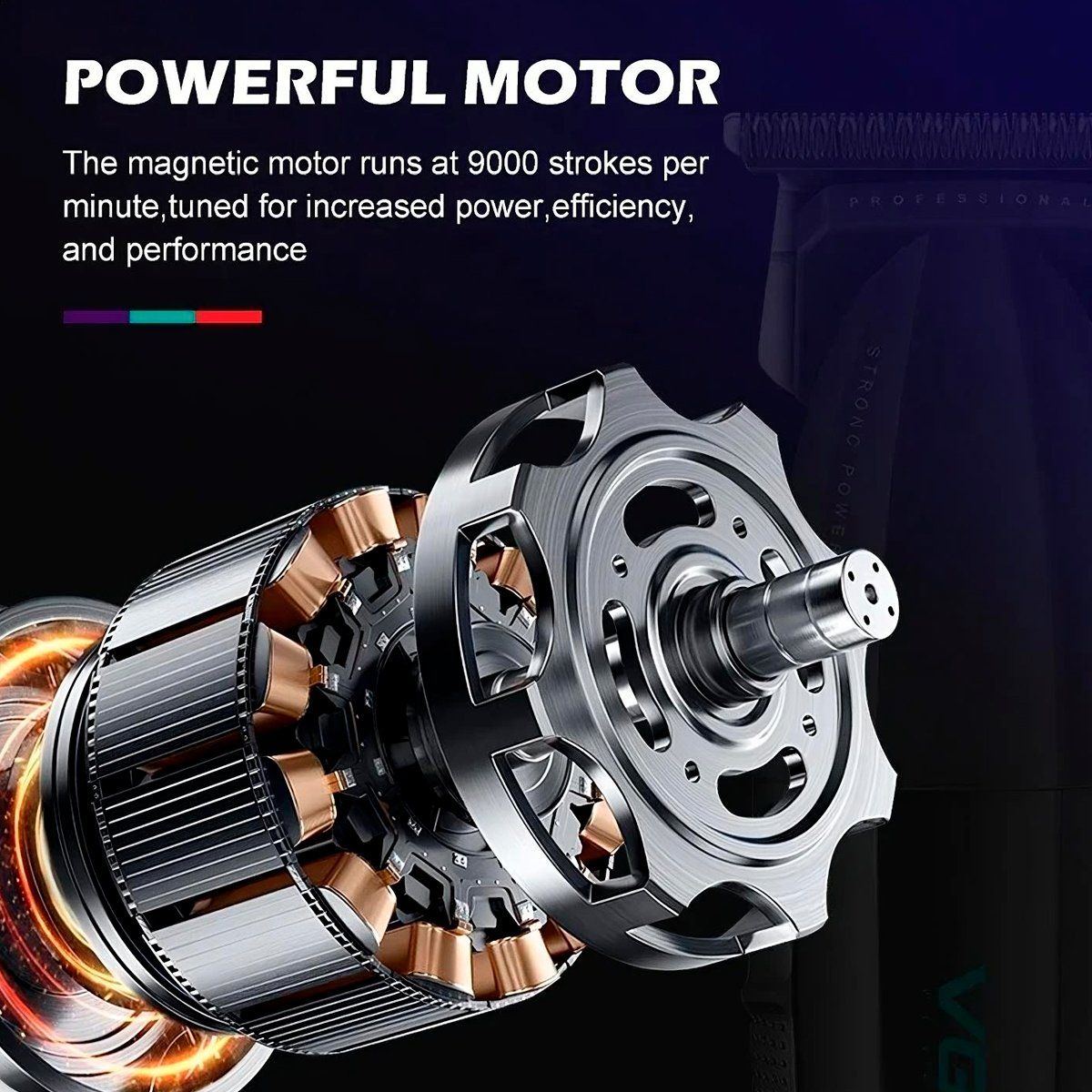 GENERICO - Maquina Corte Cabello Trimmer VGR V 906 Pantalla Digital Inalambrico