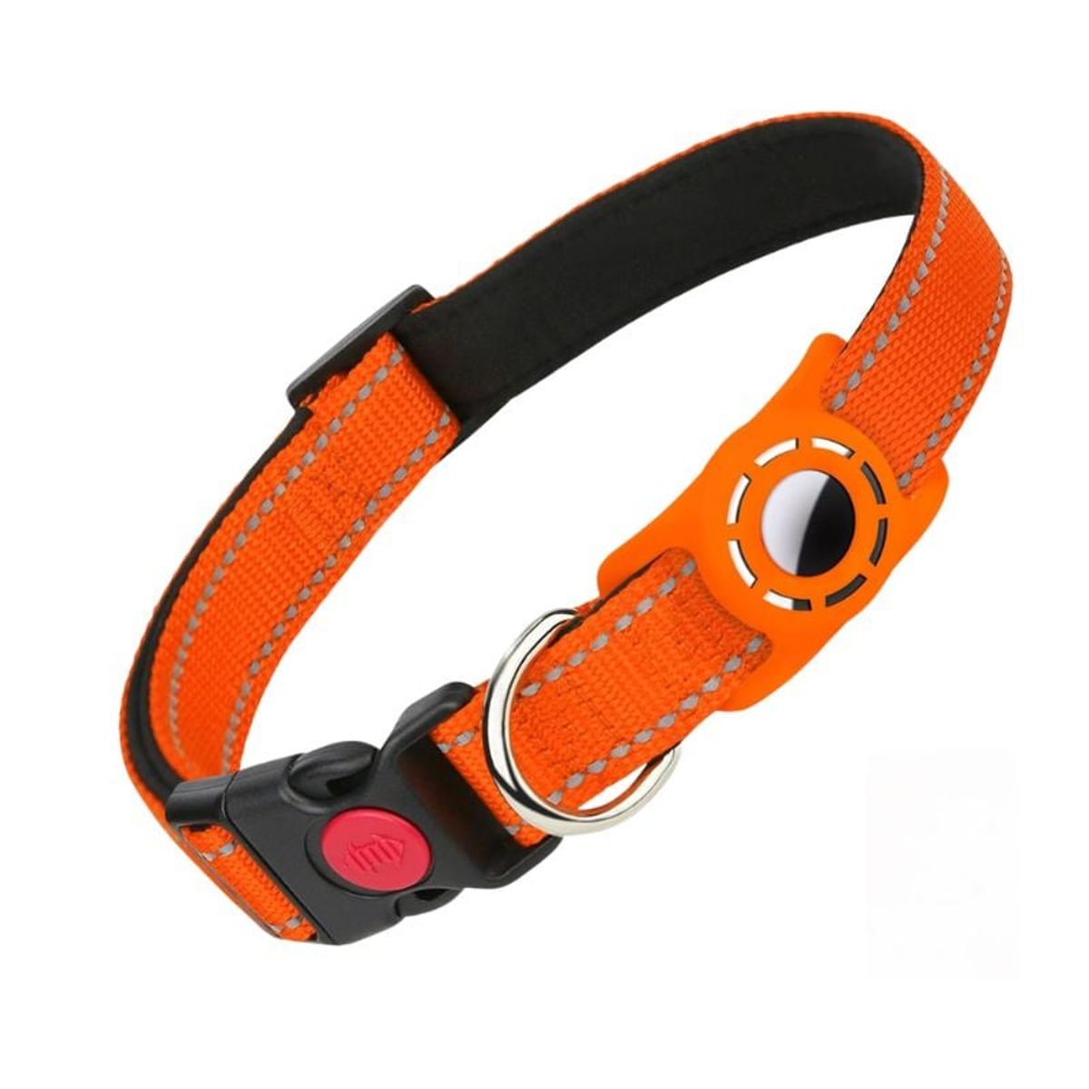 GENERICO - Collar para Perros Medianos con Soporte AirTag - Anaranjado