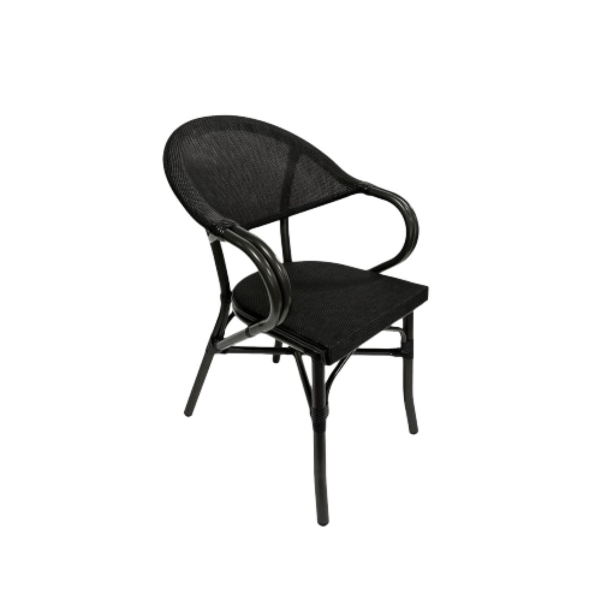 NIHM - Silla de Comedor Montmartre de Aluminio Negro
