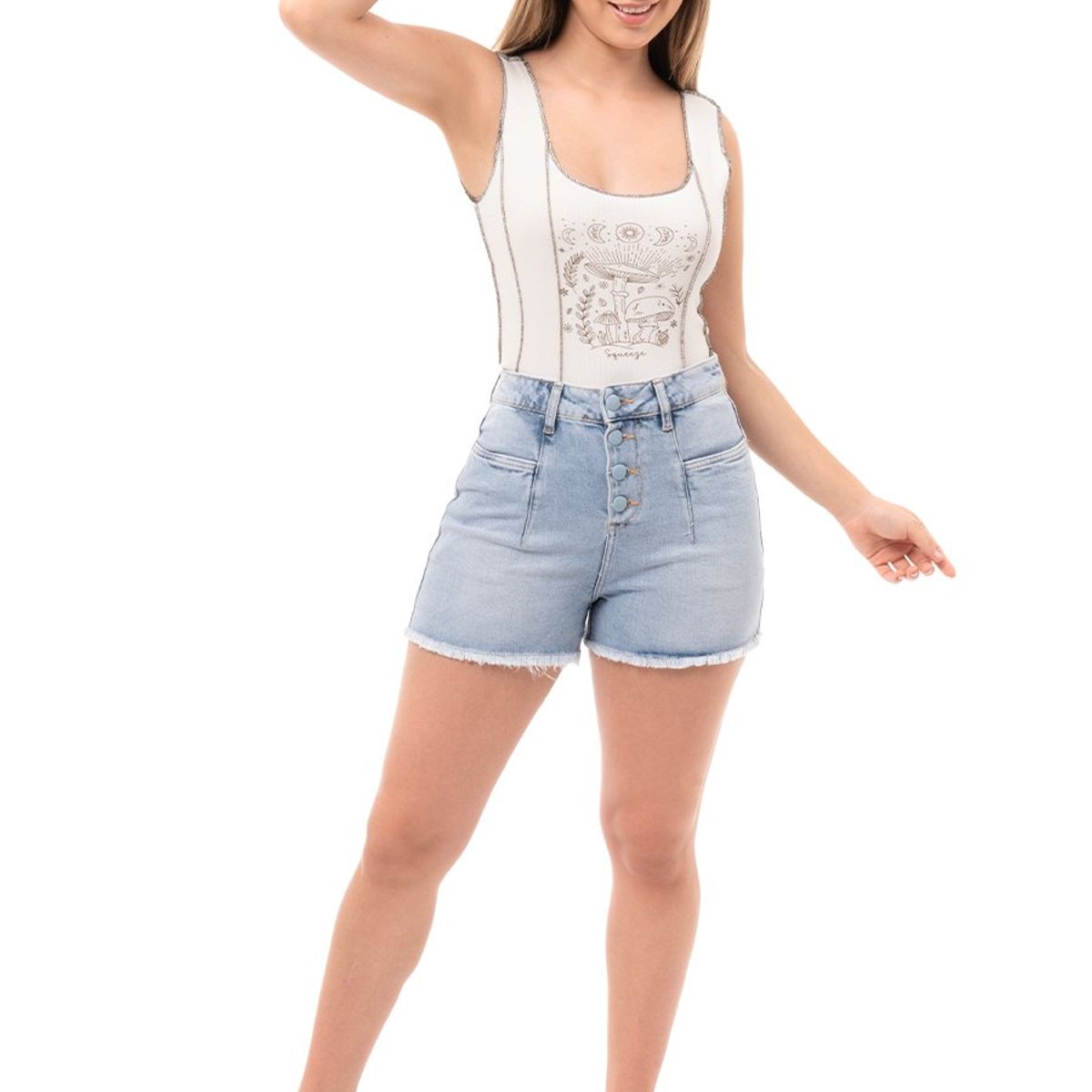 SQUEEZE - Short Denim Stretch Mujer Mitali Squeeze