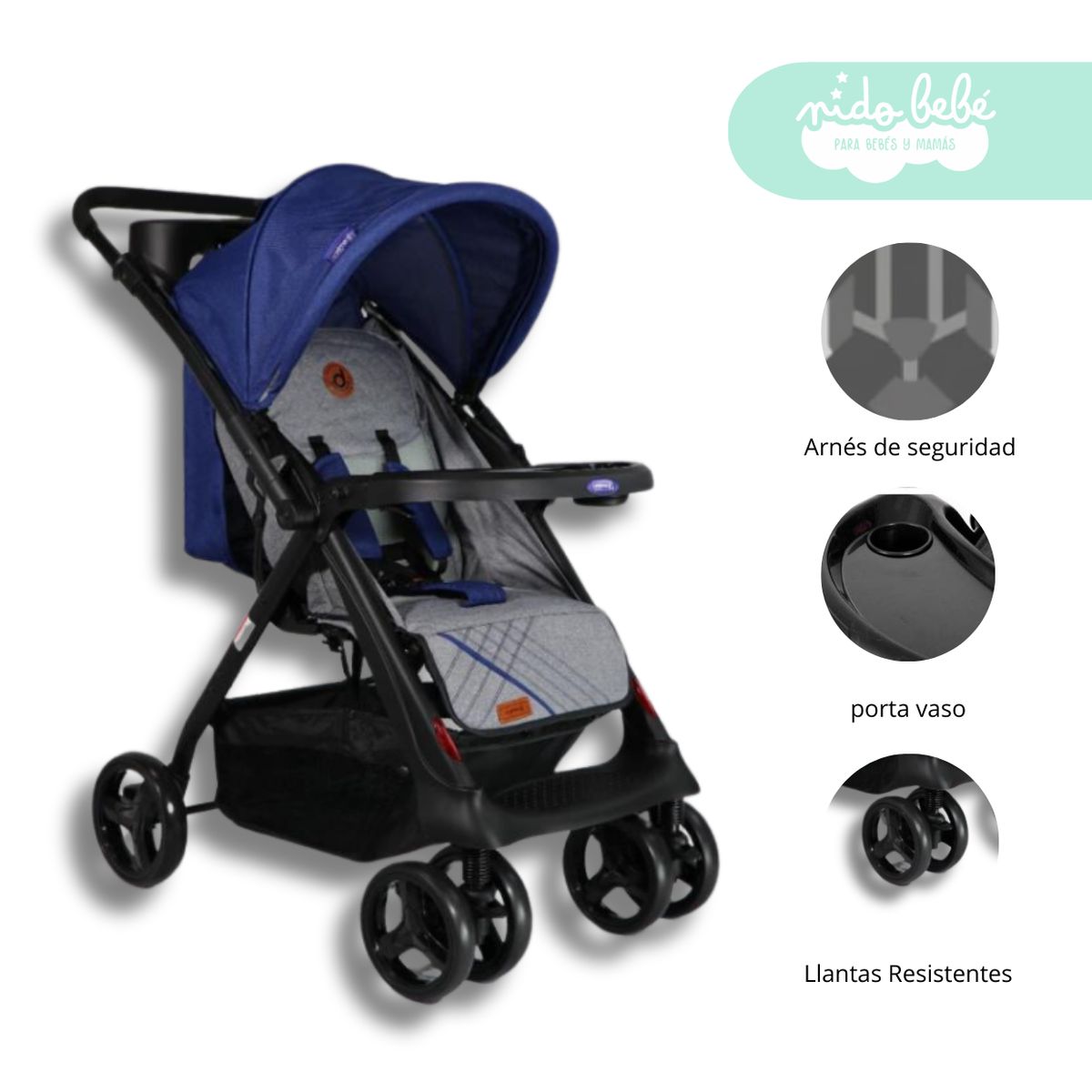 BAMBINO - Coche Cuna Deportivo Bambino «ECLIPSE» Blue