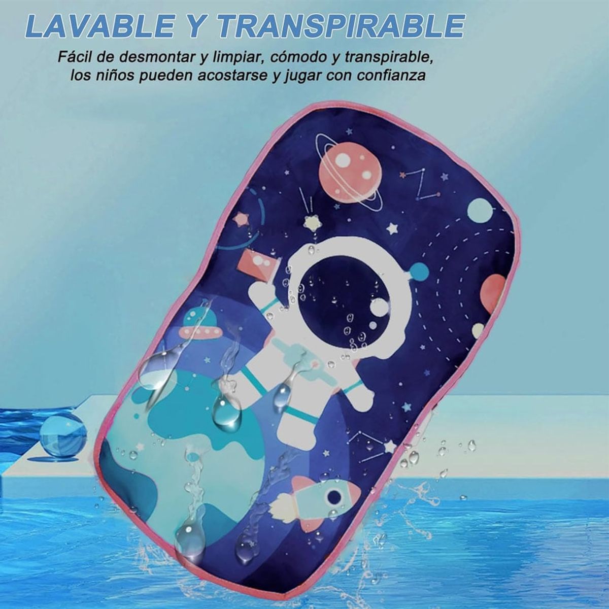 GENERICO - Gimnasio de Bebe con Piano Musical Astronauta 668-216 Rojo