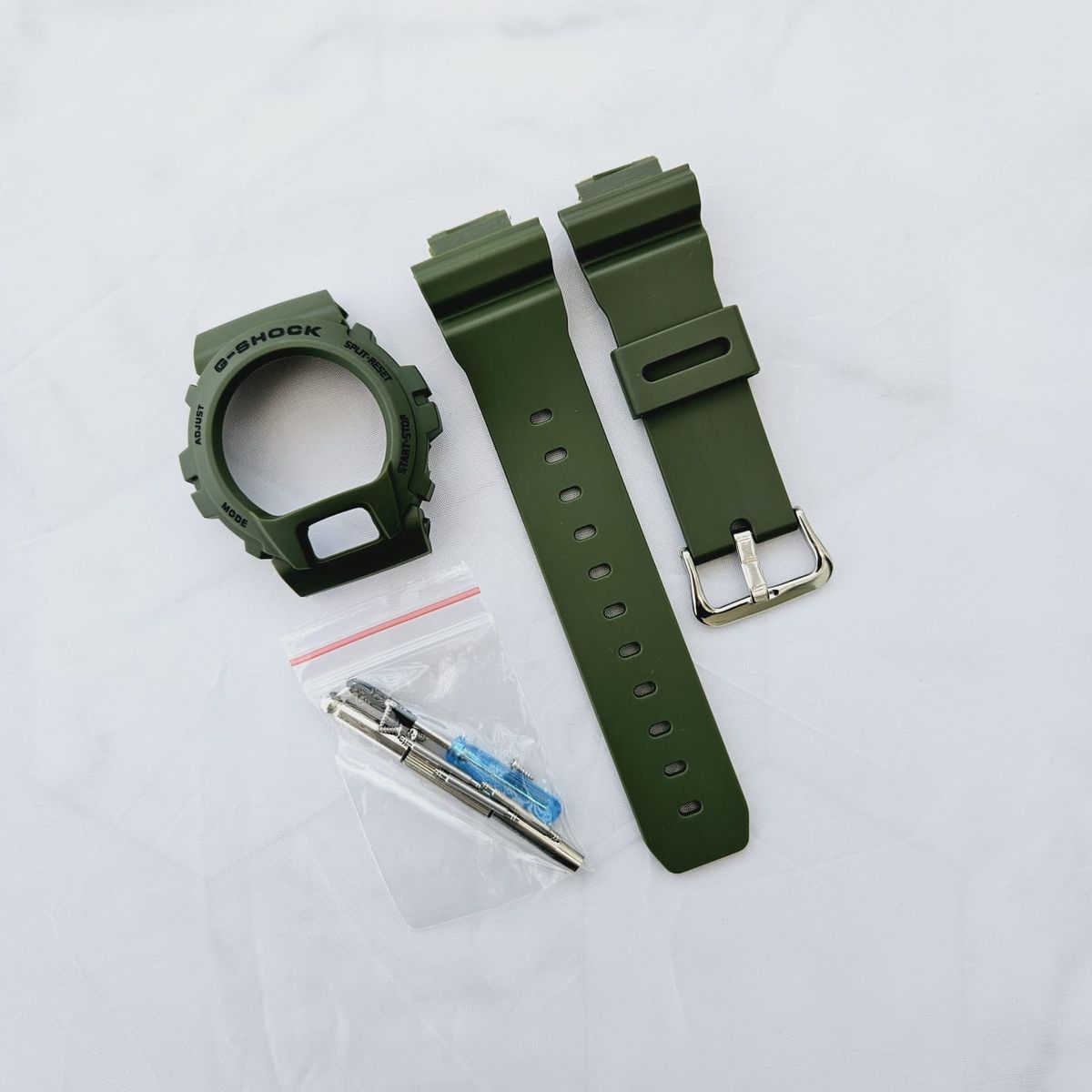 GENERICO - Correa Repuesto + Bisel para CASIO G-SHOCK DW-6900 - Verde