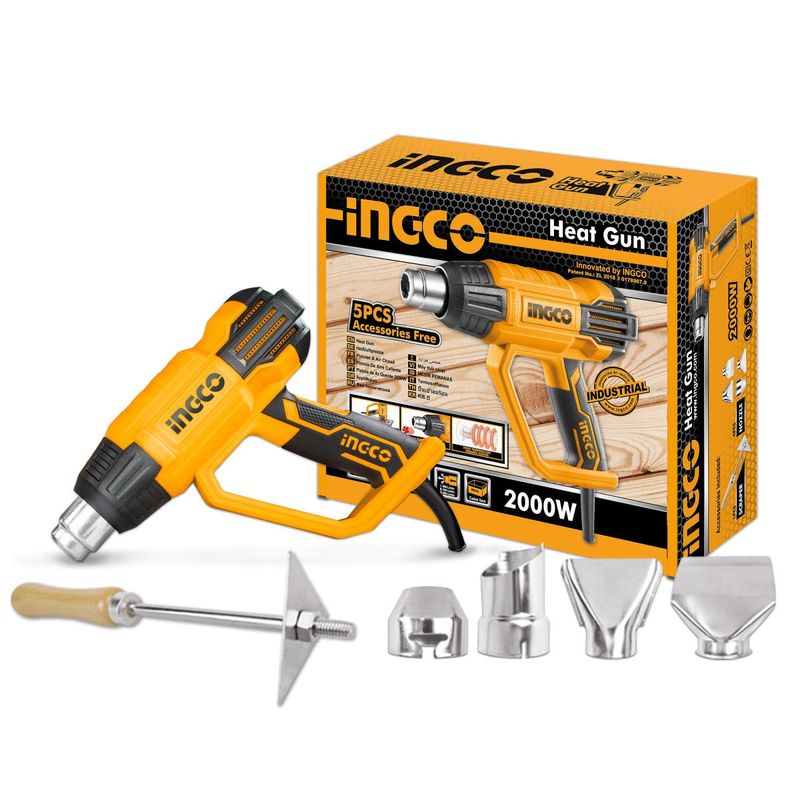 INGCO TOOLS - Pistola de Calor 2000W Velocidad Variable Ingco