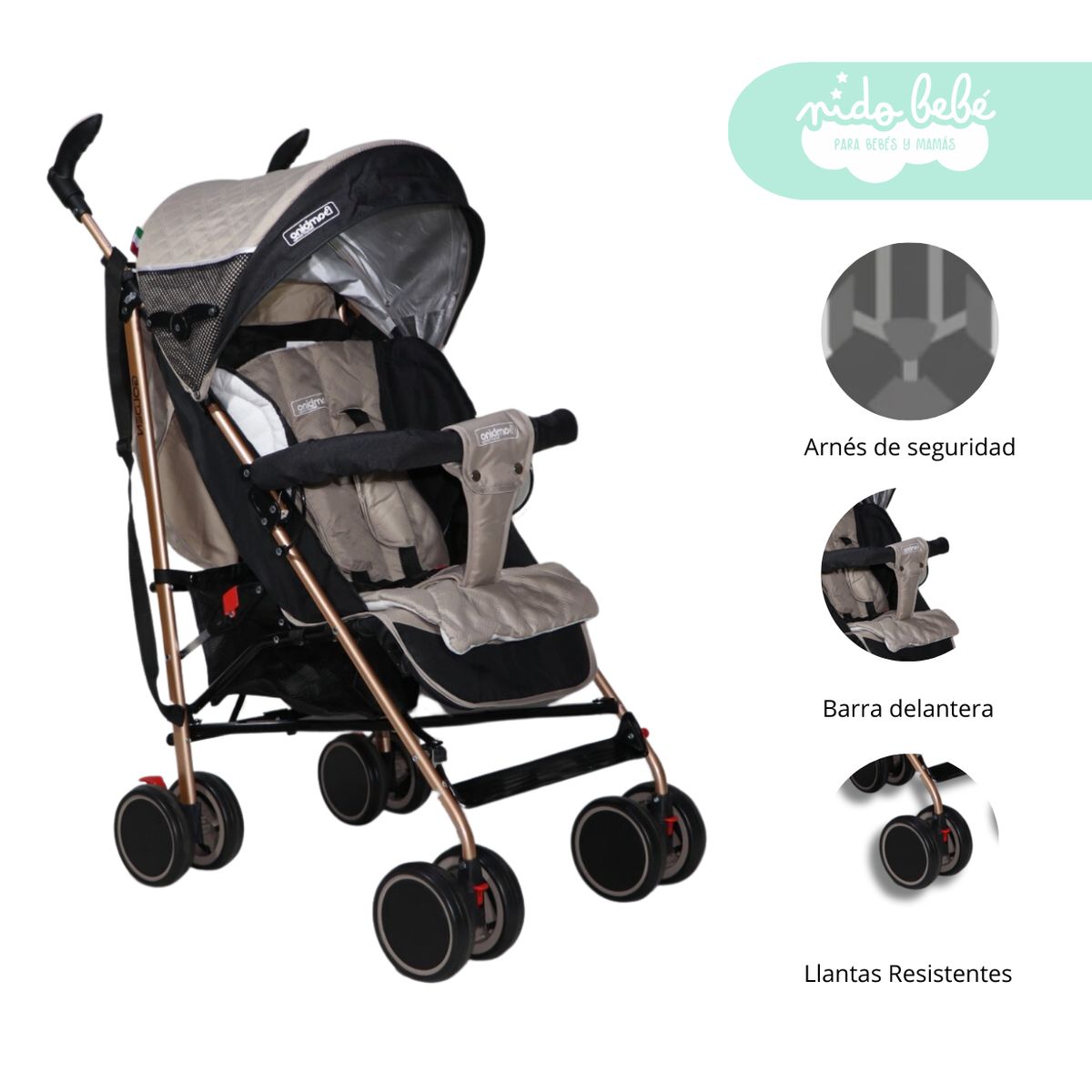 GENERICO - Coche Baston Lulu de bebe Beige