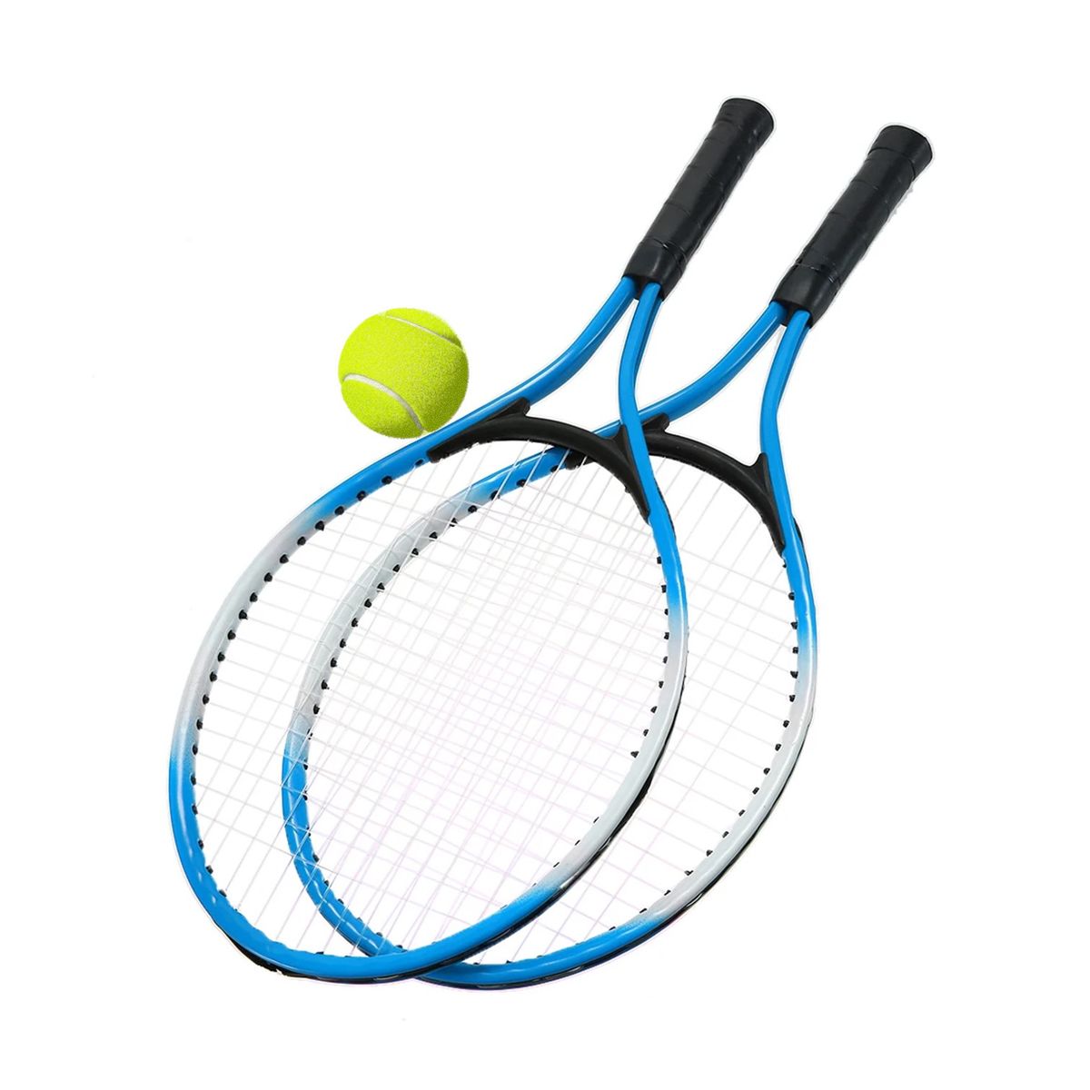 GENERICO - RAQUETAS TENIS PINBO MÁS PELOTA IMPORTADA PARA JUNIOR AZUL