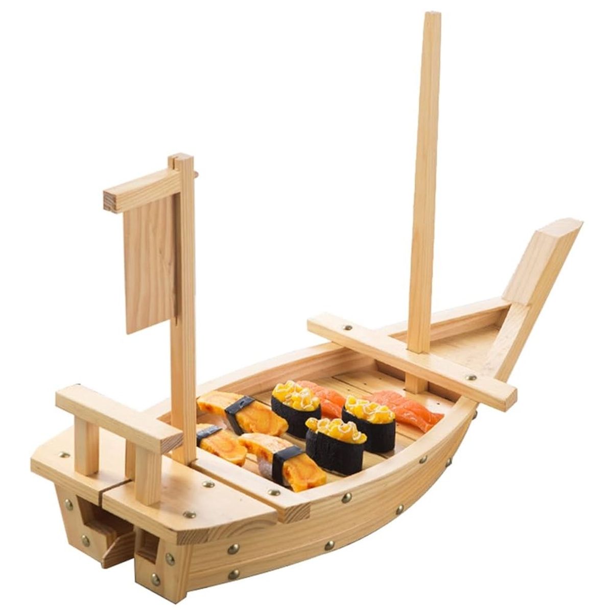 GENERICO - Tabla De Bambu Barco 60cm Makis Sushi