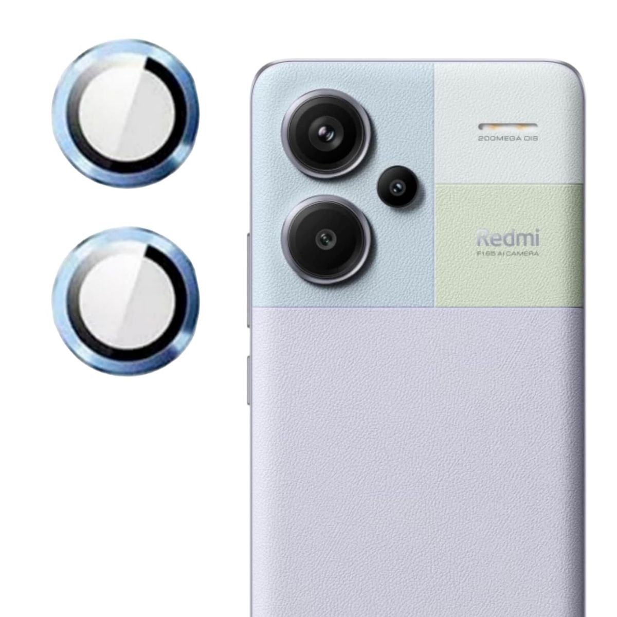 GENERICO - Protector de Cámara para el Xiaomi Redmi Note 13 Pro Plus 5G Azul