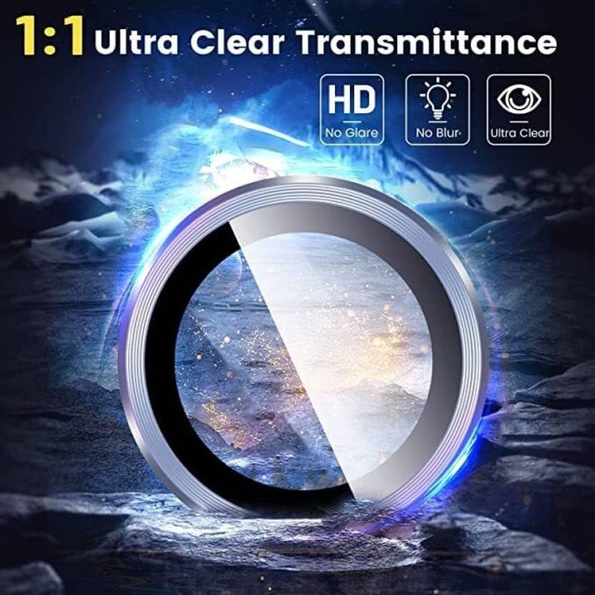 GENERICO - Protector de Cámara para el Xiaomi Redmi Note 13 Pro Plus 5G Azul