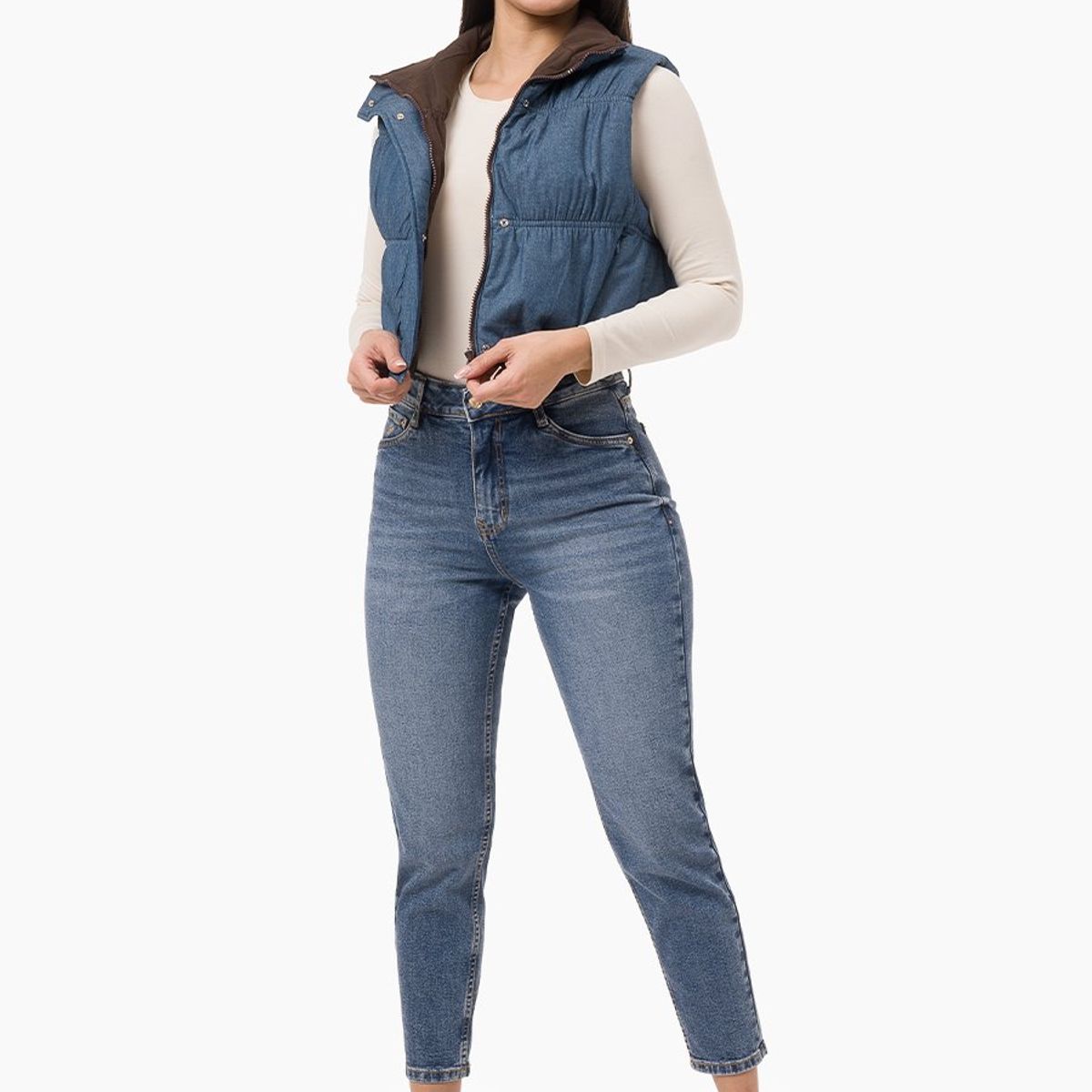 GOCCOS - Chaleco Denim Mujer Quim Goccos
