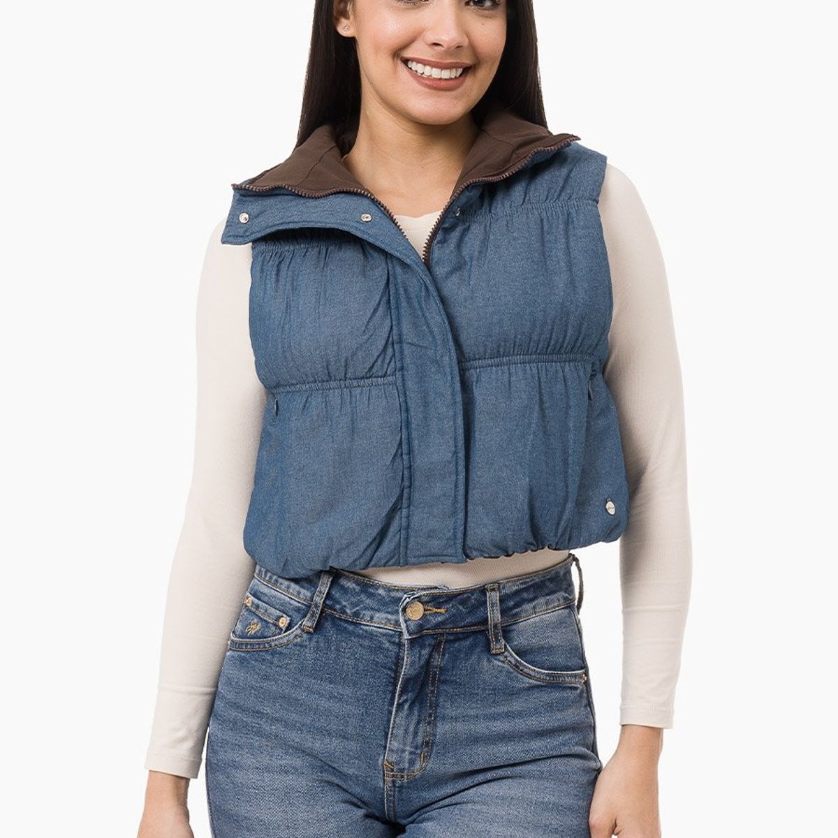 GOCCOS - Chaleco Denim Mujer Quim Goccos