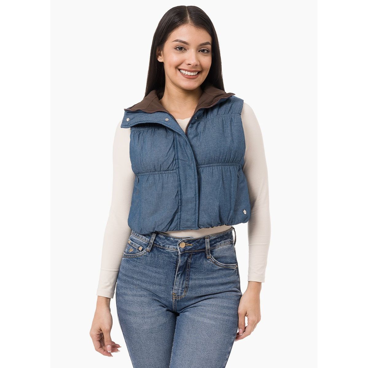 GOCCOS - Chaleco Denim Mujer Quim Goccos