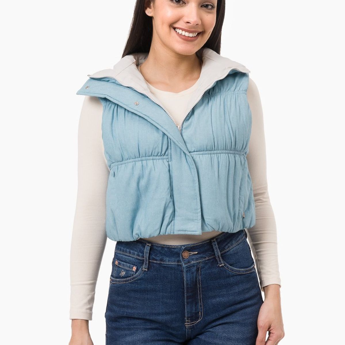 GOCCOS - Chaleco Denim Mujer Quim Goccos