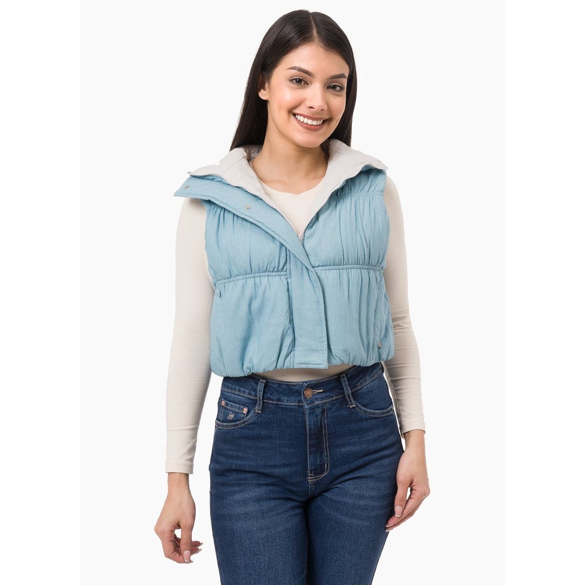 GOCCOS - Chaleco Denim Mujer Quim Goccos