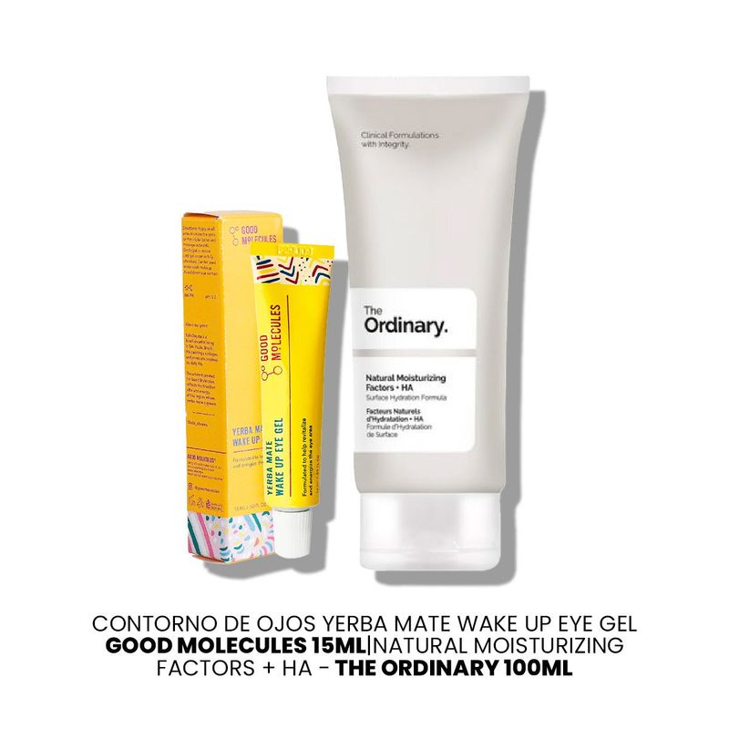 GOOD MOLECULES - Contorno De Ojos Yerba Mate Wake 15ml-Natural Moisturizing Factors + Ha 100ml