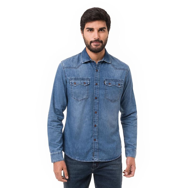 PIONIER - Camisa Denim Hombre Gahell Pionier