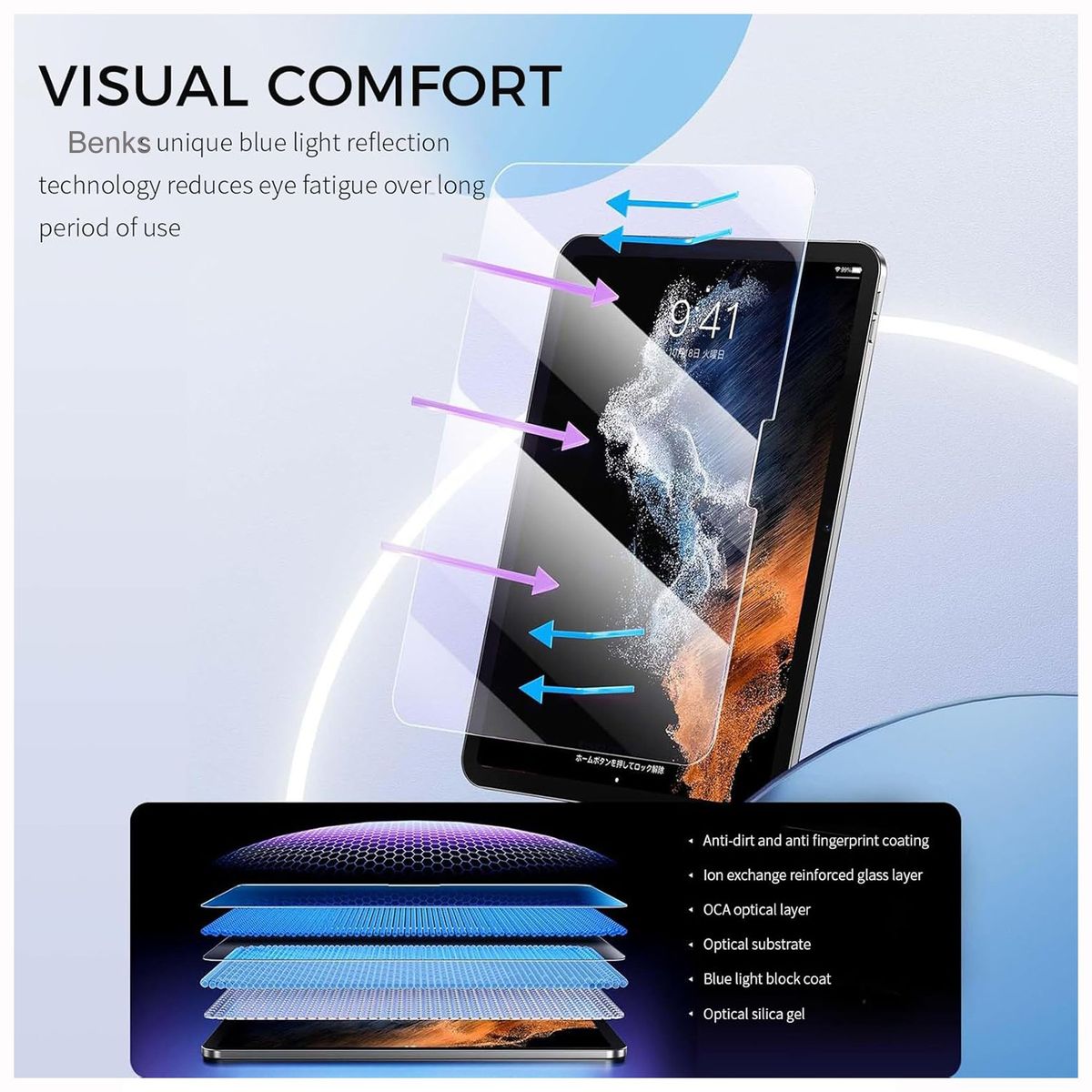 GENERICO - Protector de Pantalla Vidrio Templado BENKS para iPad Pro 11 M4 2024